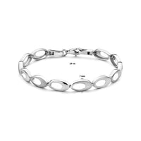 vDam Armband 7,0 Mm 19cm Cm Poli / Mat Zilver Gerhodineerd 1337878  19cm