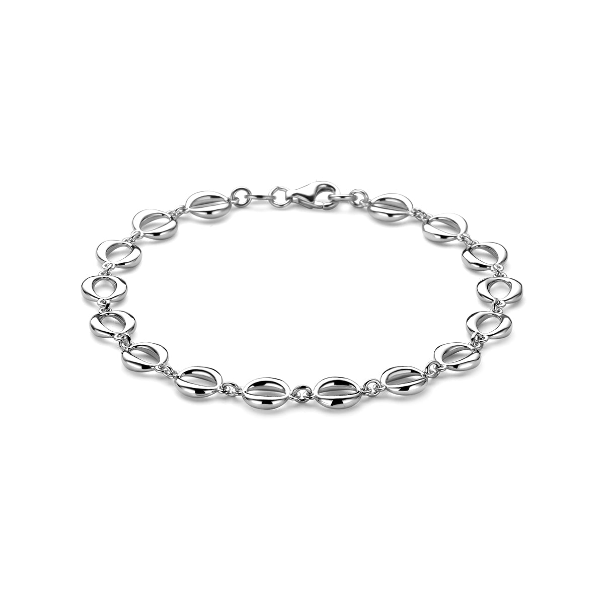 vDam Armband 7,5 Mm 20 Cm Zilver Gerhodineerd 1341765