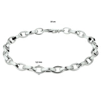 vDam Armband Anker 5,2 Mm 19cm Cm Zilver Gerhodineerd 1329083  19cm