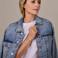 vDam Armband Anker 8 Mm 18cm + 3 Cm Zilver Gerhodineerd 1337024  18cm