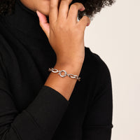 vDam Armband Anker 9,5 Mm 20cm Cm Met Groot Springslot Zilver Gerhodineerd 1340009  20cm