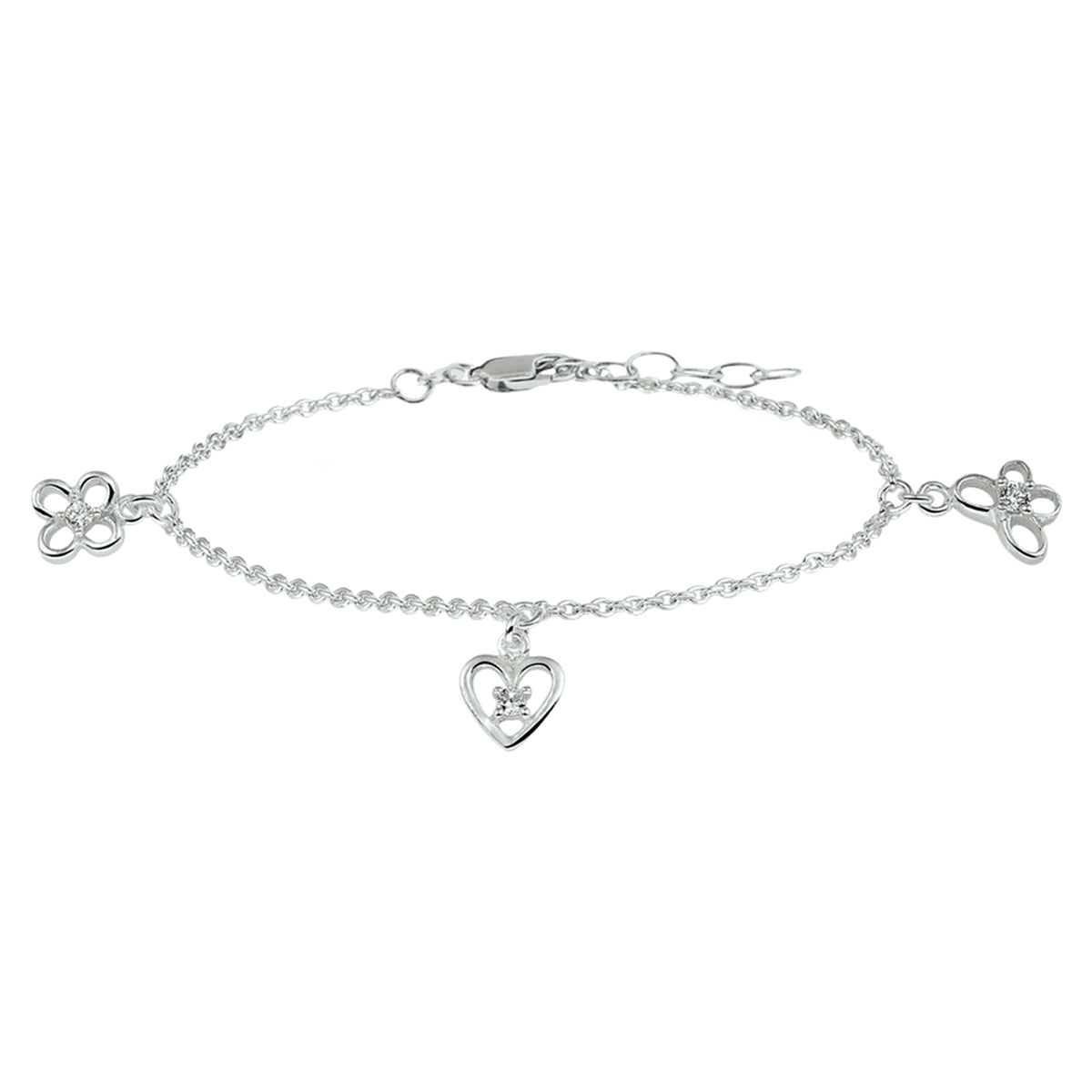 vDam Armband Bedel Assortiment 13 + 2 Cm Zilver Gerhodineerd 1329564