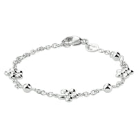 vDam Armband Bloem 11 - 13 Cm Zilver Gerhodineerd 1333088