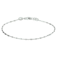 vDam Armband Blokjes 1,1 Mm 17 + 2 Cm Zilver Gerhodineerd 1327009