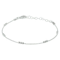 vDam Armband Bolletjes 2,0 Mm 16 + 3 Cm Zilver Gerhodineerd 1328621