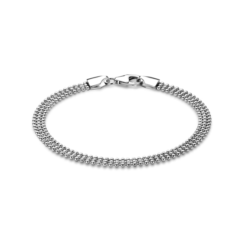 vDam Armband Bolletjes 4,5 Mm 18 Cm Zilver Gerhodineerd 1341783