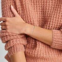 vDam Armband Buisjes 1,3 Mm 16cm + 3 Cm Zilver Gerhodineerd 1333544  16cm