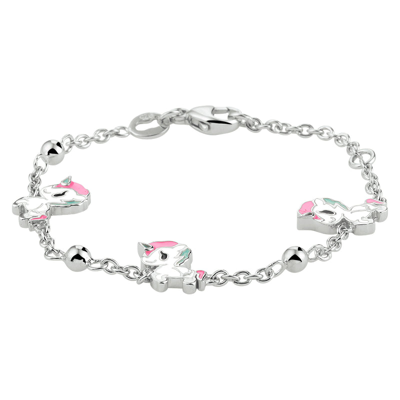 vDam Armband Eenhoorn 11 - 13 Cm Zilver Gerhodineerd 1333093