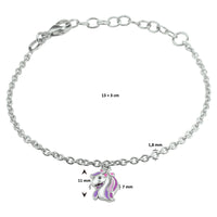 vDam Armband Eenhoorn 13cm + 3 Cm Zilver Gerhodineerd 13cm3213cm4  13cm