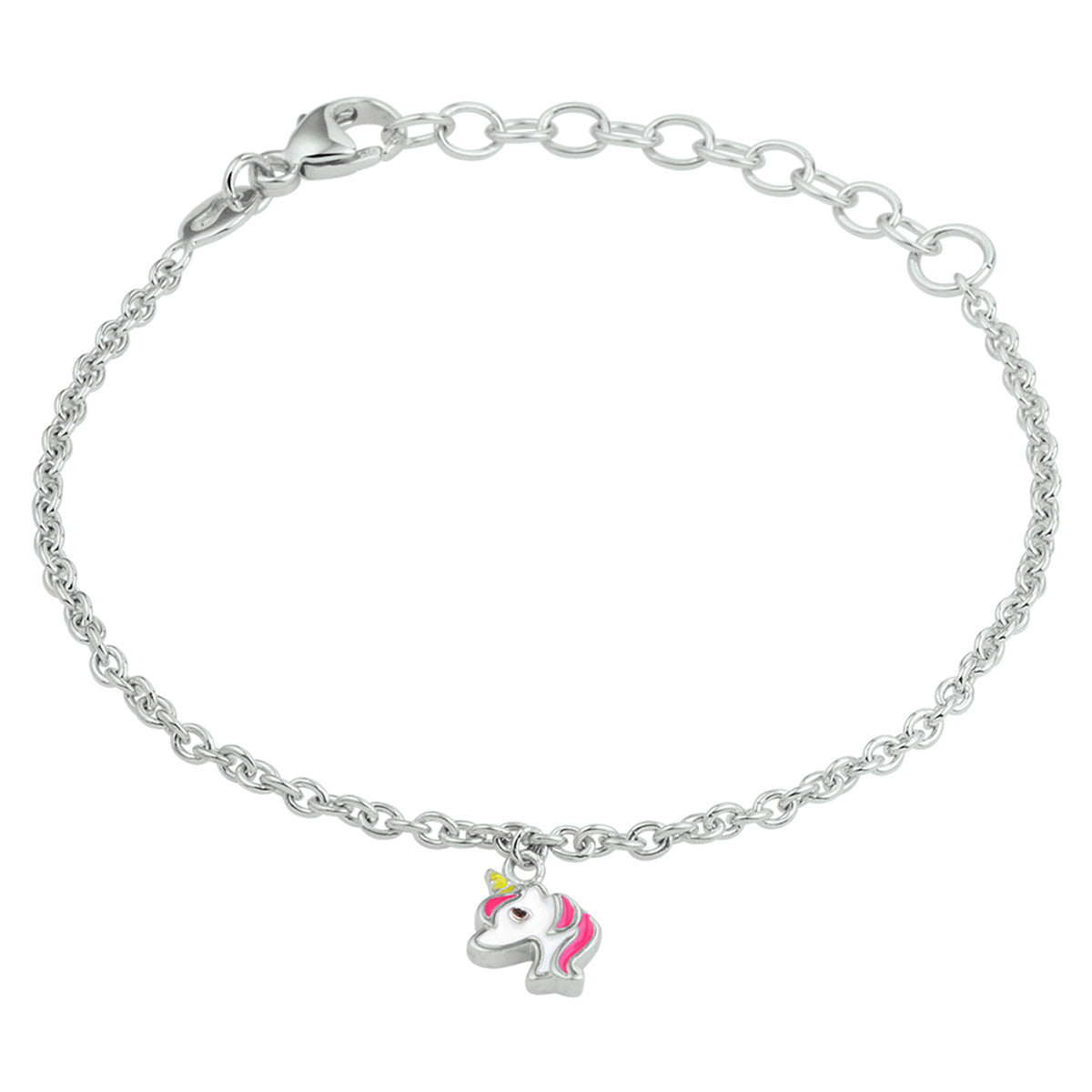 vDam Armband Eenhoorn 13 + 3 Cm Zilver Gerhodineerd 1332135