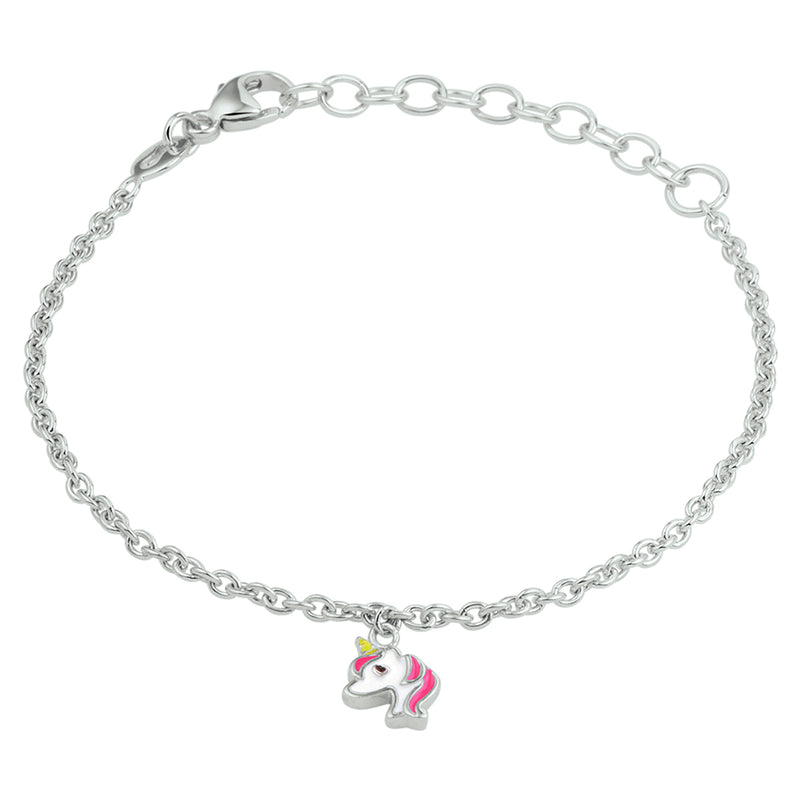 vDam Armband Eenhoorn 13 + 3 Cm Zilver Gerhodineerd 1332135