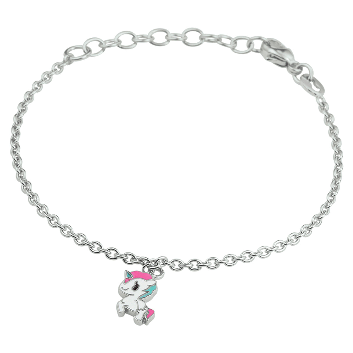 vDam Armband Eenhoorn 13 + 3 Cm Zilver Gerhodineerd 1332136