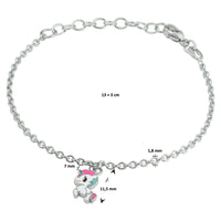 vDam Armband Eenhoorn 13cm + 3 Cm Zilver Gerhodineerd 13cm3213cm6  13cm