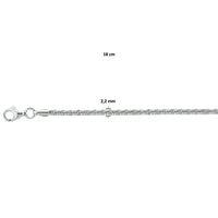 vDam Armband Fantasie 2,2 Mm Zilver Gerhodineerd 1325536  19cm