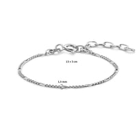 vDam Armband Figaro 1,5 Mm (kinder Lengte) Zilver Gerhodineerd 13cm37790  13cm