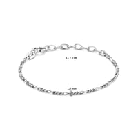 vDam Armband Figaro 1,8 Mm Zilver Gerhodineerd 1337038  11cm
