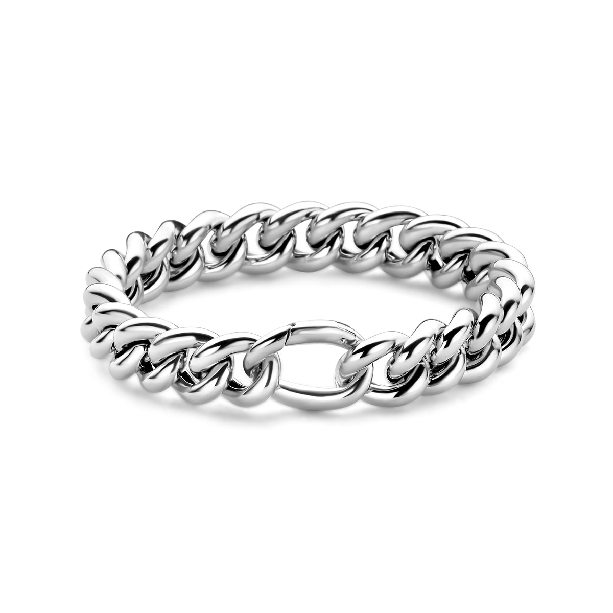 vDam Armband Gourmette 11,5 Mm 20 Cm Zilver Gerhodineerd 1340743