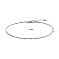 vDam Armband Gourmette 4-zijdes Geslepen 1,4 Mm 19cm + 2 Cm (heren Lengte) Zilver Gerhodineerd 1337021  19cm