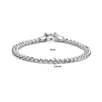 vDam Armband Gourmette 5,8 Mm 19cm Cm Met Groot Springslot Zilver Gerhodineerd 1338026  19cm