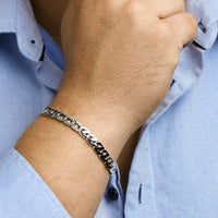 vDam Armband Gourmette 6,6 Mm Zilver Gerhodineerd 1330507  20cm