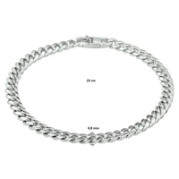 vDam Armband Gourmette 6-zijdes Geslepen 4,8 Mm 19cm Cm Zilver Gerhodineerd 1332396  19cm