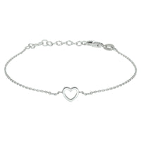 vDam Armband Hart 15 + 3 Cm Zilver Gerhodineerd 1328593