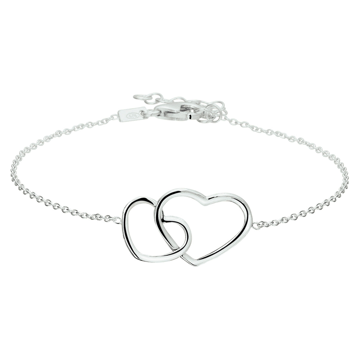 vDam Armband Hart 16 + 3 Cm Zilver Gerhodineerd 1326173