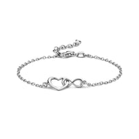 vDam Armband Hart En Infinity 16 + 3 Cm Zilver Gerhodineerd 1335441