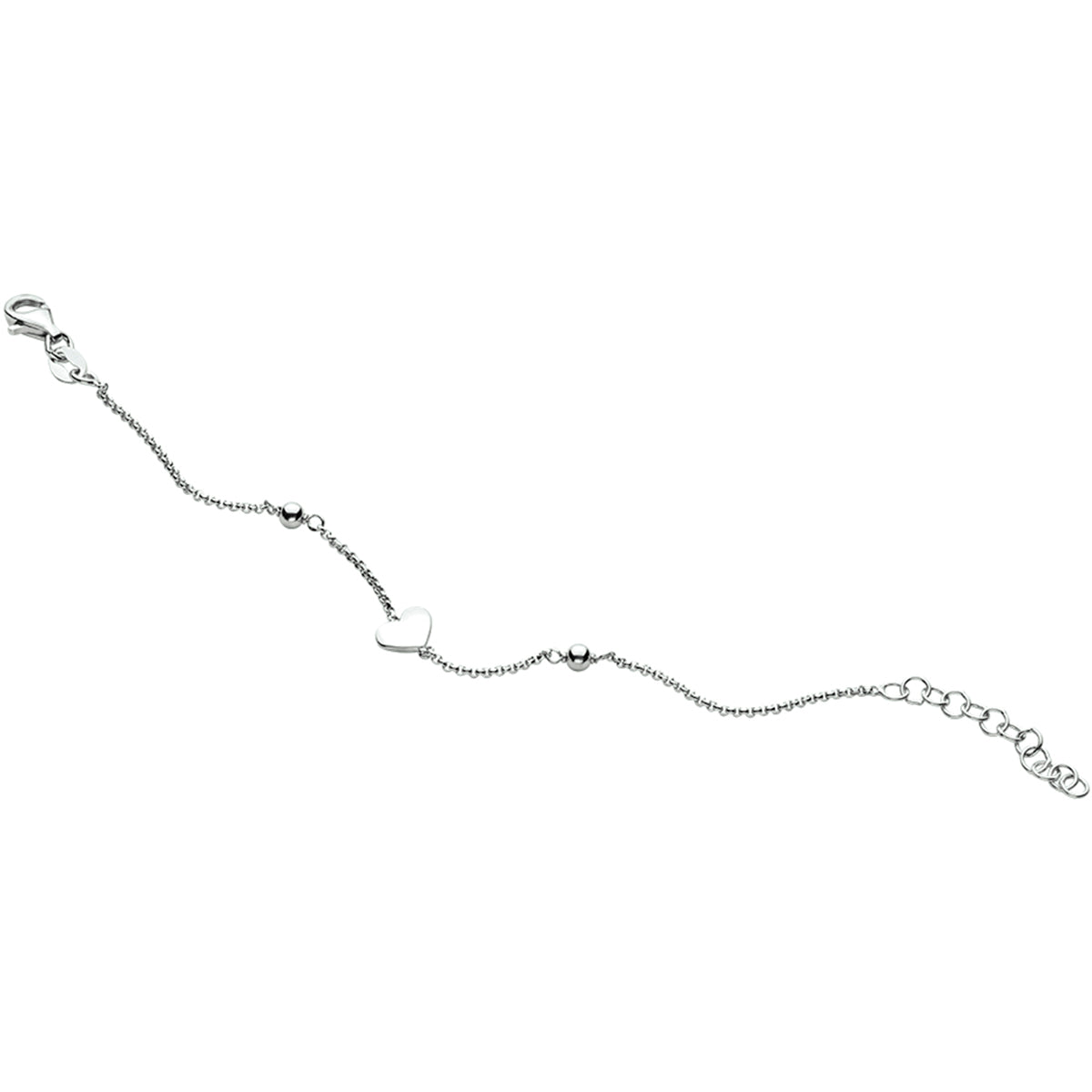 vDam Armband Hart Zilver Gerhodineerd 13cm29641  13cm