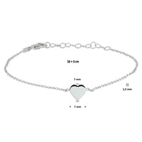 vDam Armband Hart Zilver Gerhodineerd 1329777  16cm