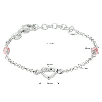 vDam Armband Hart Zilver Gerhodineerd 1333291  11cm