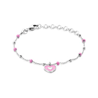 vDam Armband Hartje 13 + 3 Cm Zilver Gerhodineerd 1341618