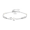 vDam Armband Infinity En Parels 16cm + 3 Cm 1 Micron Zilver Gerhodineerd 1336157  16cm