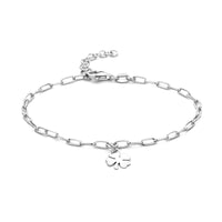 vDam Armband Klaver 16 + 3 Cm Zilver Gerhodineerd 1335897