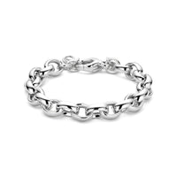 vDam Armband Ovaal Jasseron 9,5 Mm 19,5 Cm Zilver Gerhodineerd 1339134