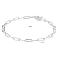 vDam Armband Paperclip Ronde Buis 3,5 Mm Zilver Gerhodineerd 1333100  18cm