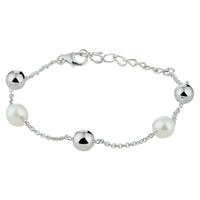 vDam Armband Parel 16 + 3 Cm Zilver Gerhodineerd 1329301