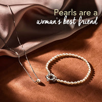 vDam Armband Parel 3,8 Mm 18,5 Cm Met Groot Springslot Zilver Gerhodineerd 1335083  18.5cm