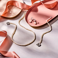 vDam Armband Parel 3,8 Mm 18,5 Cm Met Groot Springslot Zilver Gerhodineerd 1335083  18.5cm