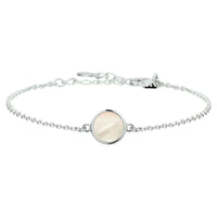 vDam Armband Parelmoer 17 + 2 Cm Zilver Gerhodineerd 1326613