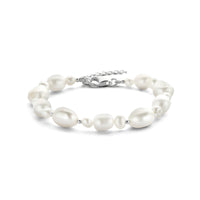 vDam Armband Parels 17 + 3 Cm Zilver Gerhodineerd 1336006