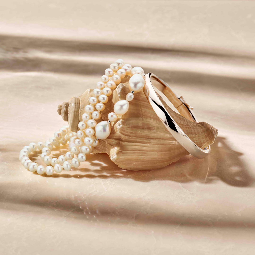 vDam Armband Parels 17cm + 3 Cm Zilver Gerhodineerd 1336006  17cm