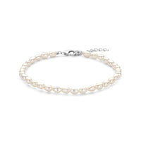 vDam Armband Parels 18 + 3 Cm Zilver Gerhodineerd 1341373