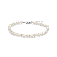 vDam Armband Parels 18 + 3 Cm Zilver Gerhodineerd 1341379