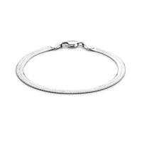 vDam Armband Plat 4,5 Mm Zilver Gerhodineerd 1333722