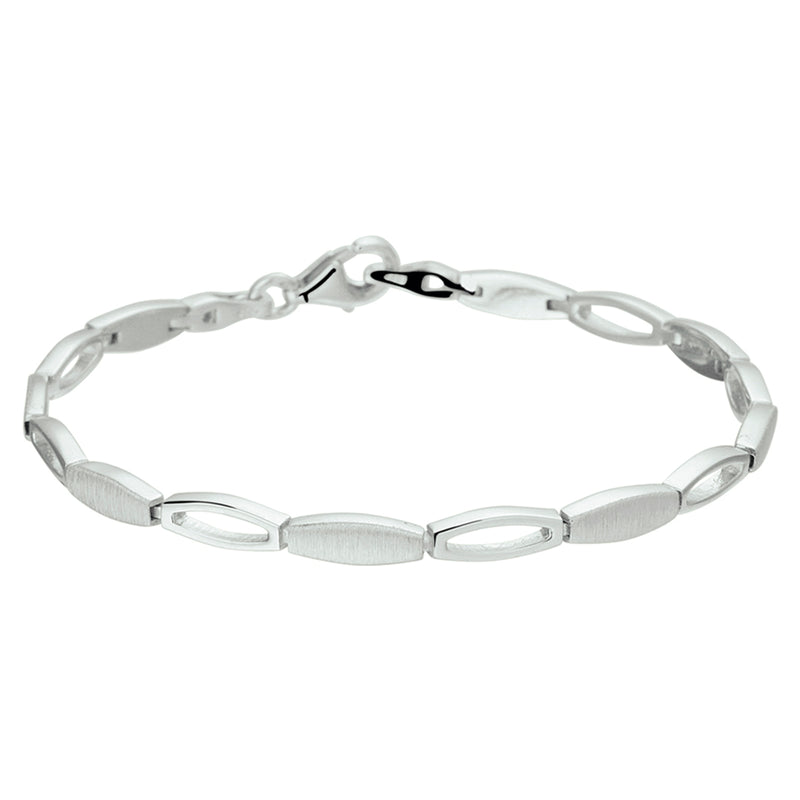 vDam Armband Poli/mat 4,2 Mm 19 Cm Zilver Gerhodineerd 1326266