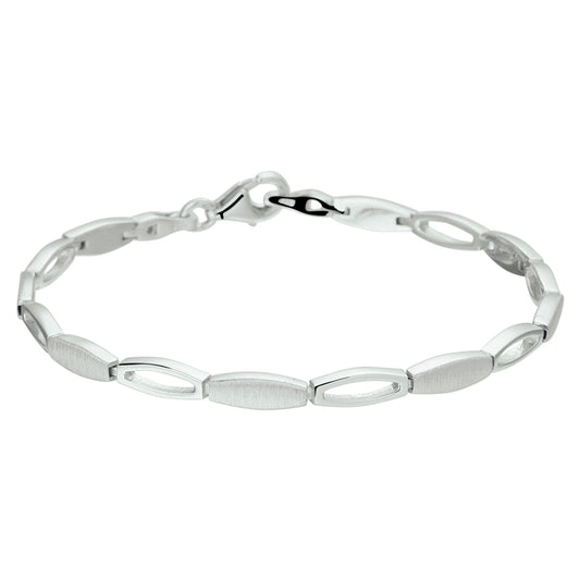 vDam Armband Poli/mat 4,2 Mm 19 Cm Zilver Gerhodineerd 1326266