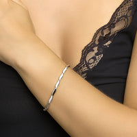 vDam Armband Poli/mat 4,3 Mm 19cm Cm Zilver Gerhodineerd 13319cm36  19cm