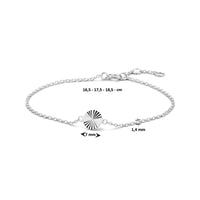 vDam Armband Rondje Gediamanteerd 16,5 - 17,5 - 18,5 Cm Zilver Gerhodineerd 1334629  16.5cm