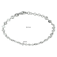 vDam Armband Rondjes 4,0 Mm 16cm + 2 Cm Zilver Gerhodineerd 1332773  16cm